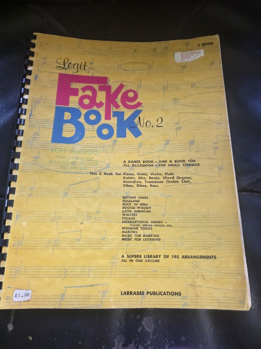 Legit FAKE BOOK No. 2 - C Book - Larabee Publications
